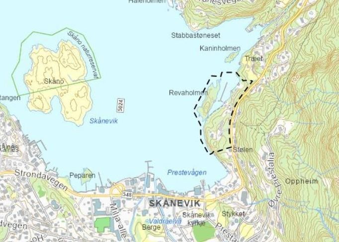 Kart over Flotahamn - Klikk for stort bilde